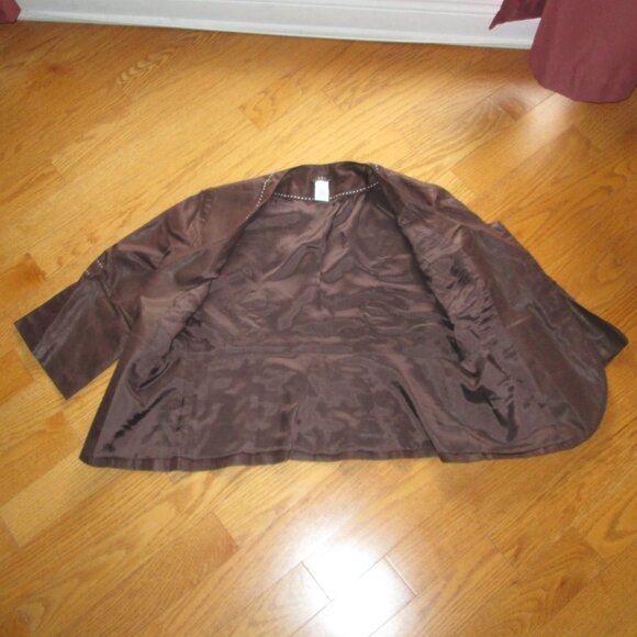 Women's Vex Collection Brown Blazer 98% cotton 2% spandex - Picture 2 of 6